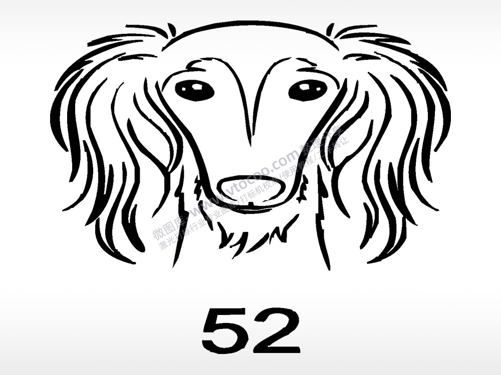 贵宾动物宠物狗牌AI8.0格式激光打标文件通用矢量图