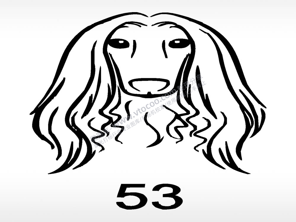 金毛动物宠物狗牌AI8.0格式激光打标文件通用矢量图