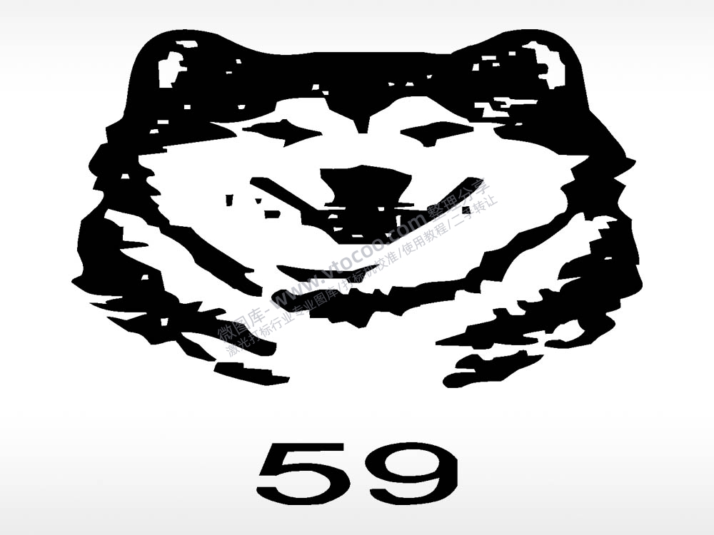 阿拉斯加动物宠物狗牌AI8.0格式激光打标文件通用矢量图