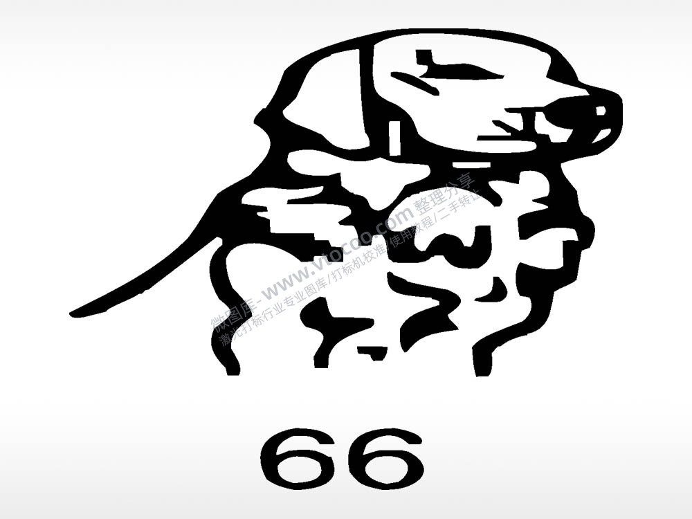 拉布拉多动物宠物狗牌AI8.0格式激光打标文件通用矢量图