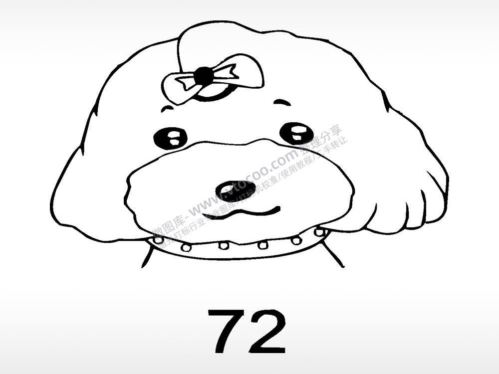 泰迪动物宠物狗牌AI8.0格式激光打标文件通用矢量图