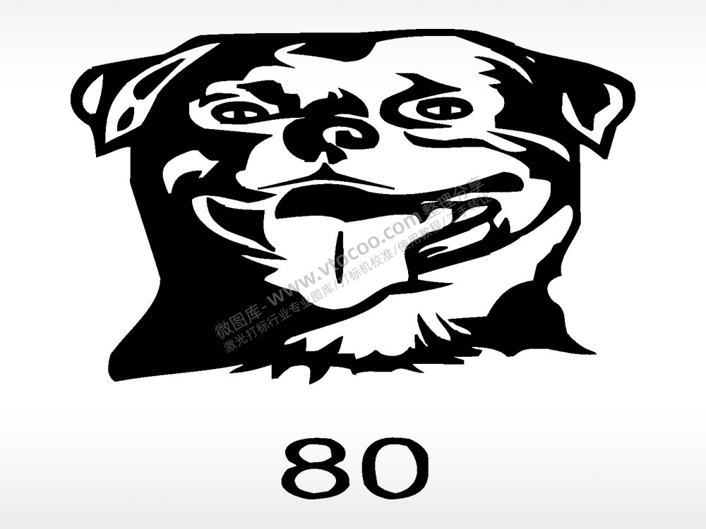 巴哥动物宠物狗牌AI8.0格式激光打标文件通用矢量图