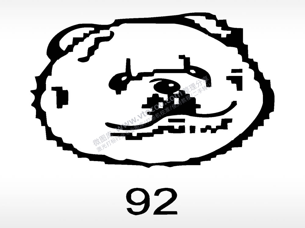 狗头动物宠物狗牌AI8.0格式激光打标文件通用矢量图