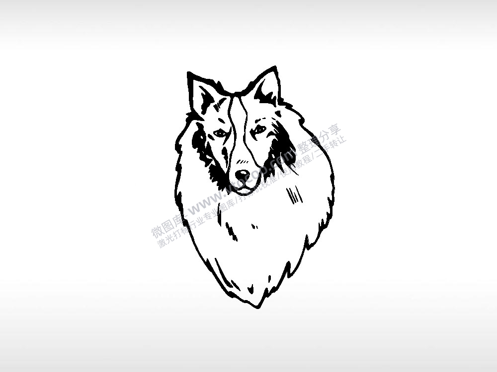 苏牧宠物狗牌PLT格式激光打标文件通用矢量图