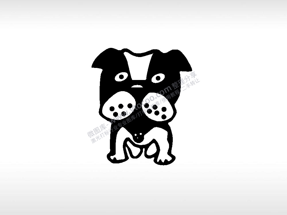 英斗宠物狗牌PLT格式激光打标文件通用矢量图