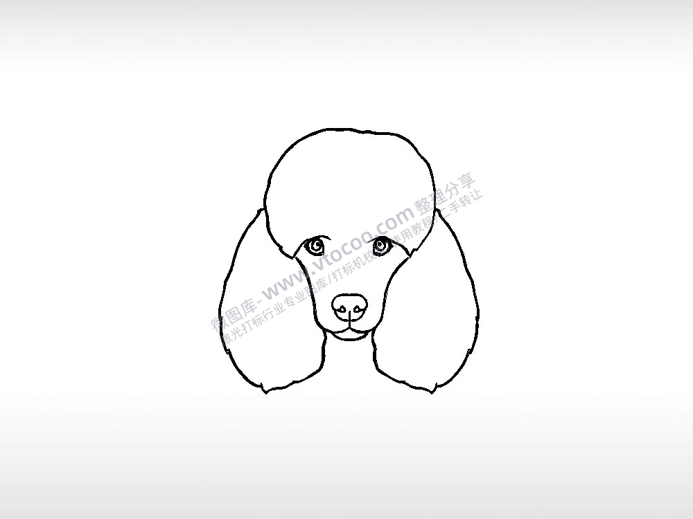 贵宾2宠物狗牌PLT格式激光打标文件通用矢量图