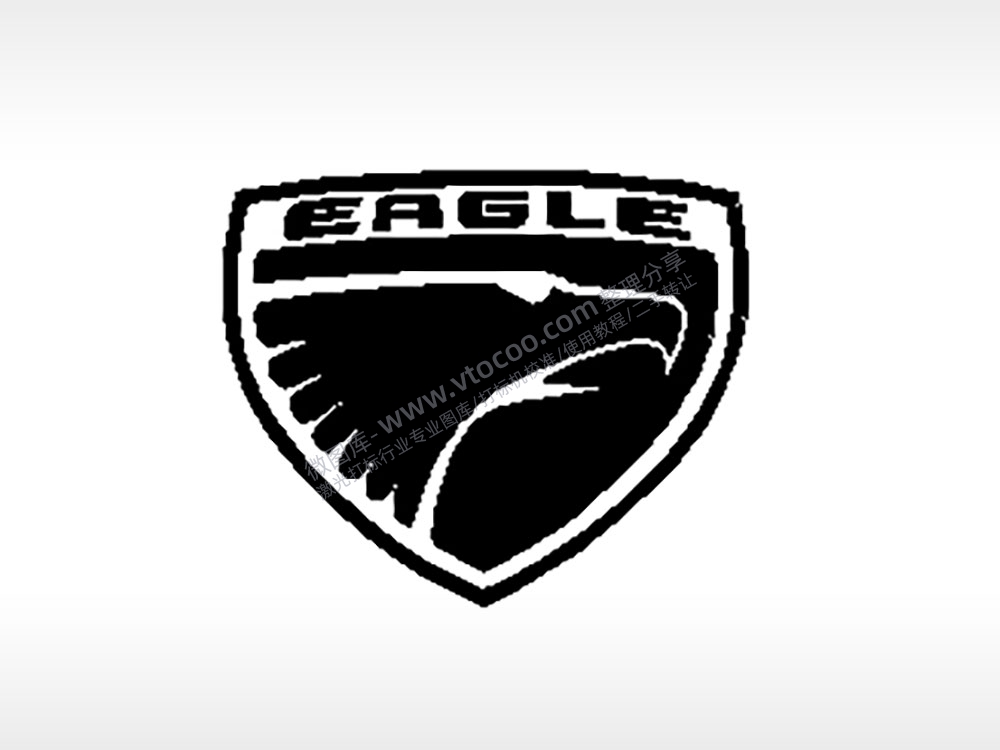 飞鹰汽车车标雕刻挂坠项链PLT格式激光打标文件通用矢量图