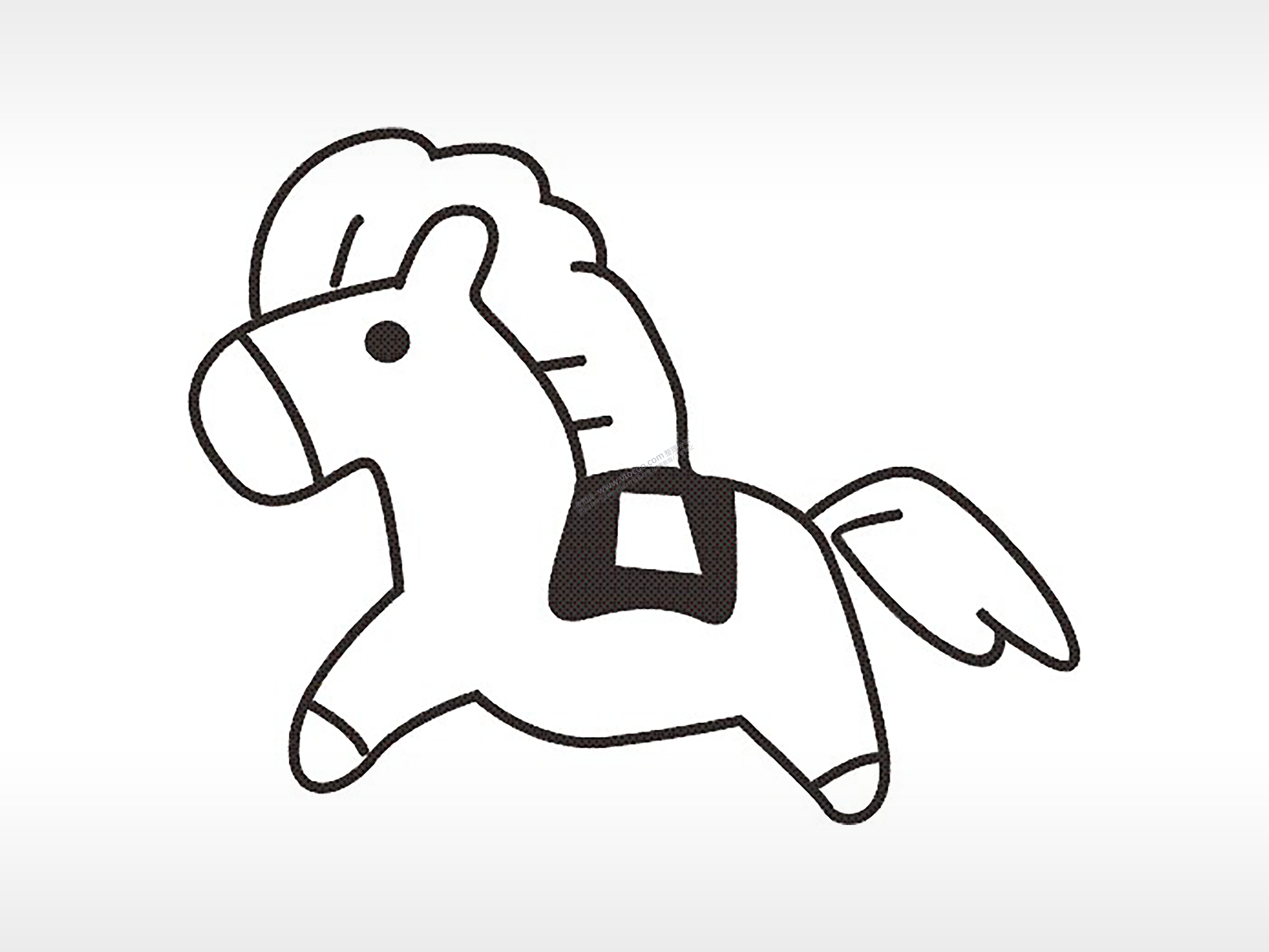 跳跳马十二生肖卡通模板PLT格式激光打标文件通用矢量图