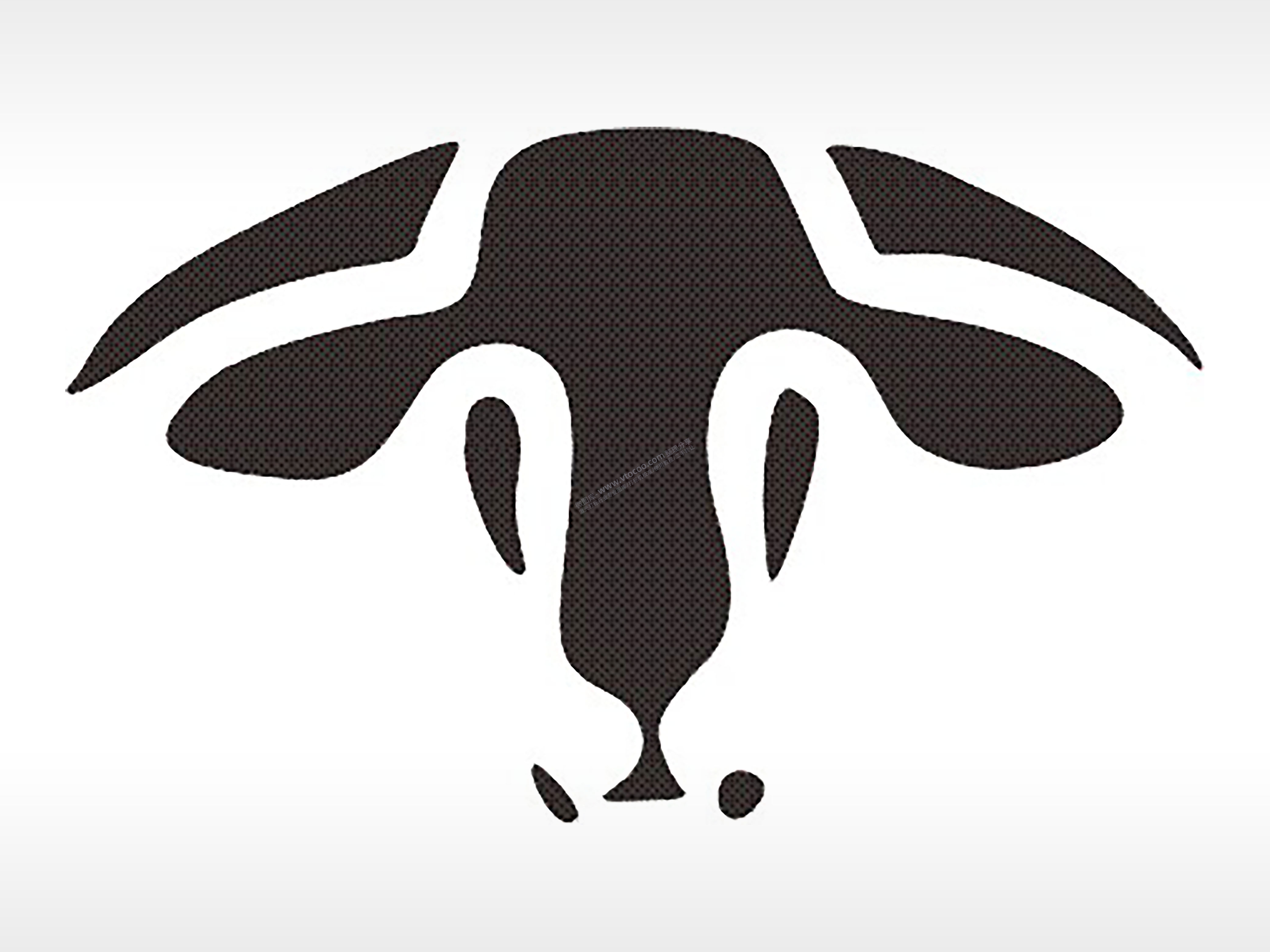 牛头十二生肖卡通模板PLT格式激光打标文件通用矢量图