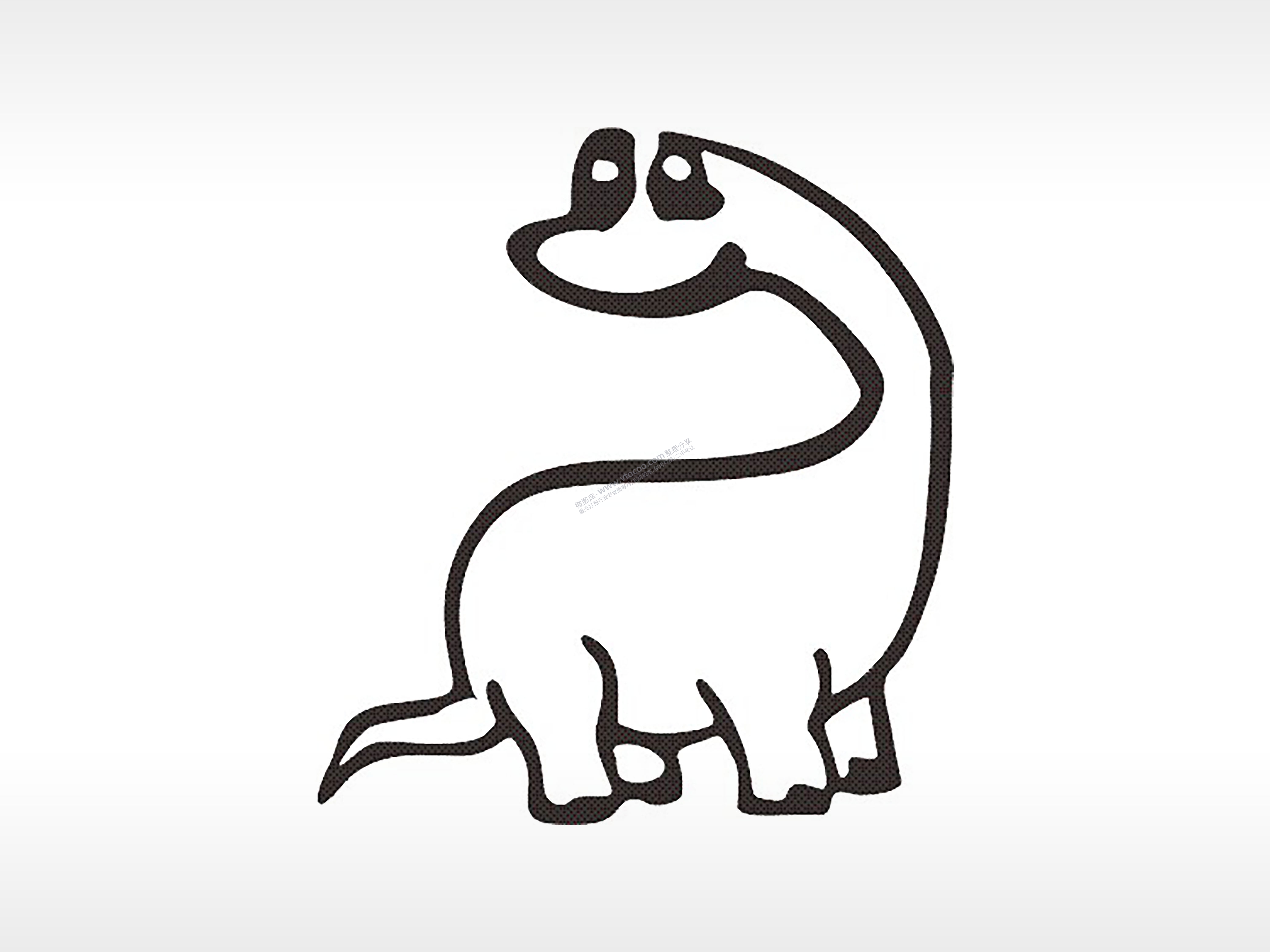 恐龙十二生肖卡通模板PLT格式激光打标文件通用矢量图