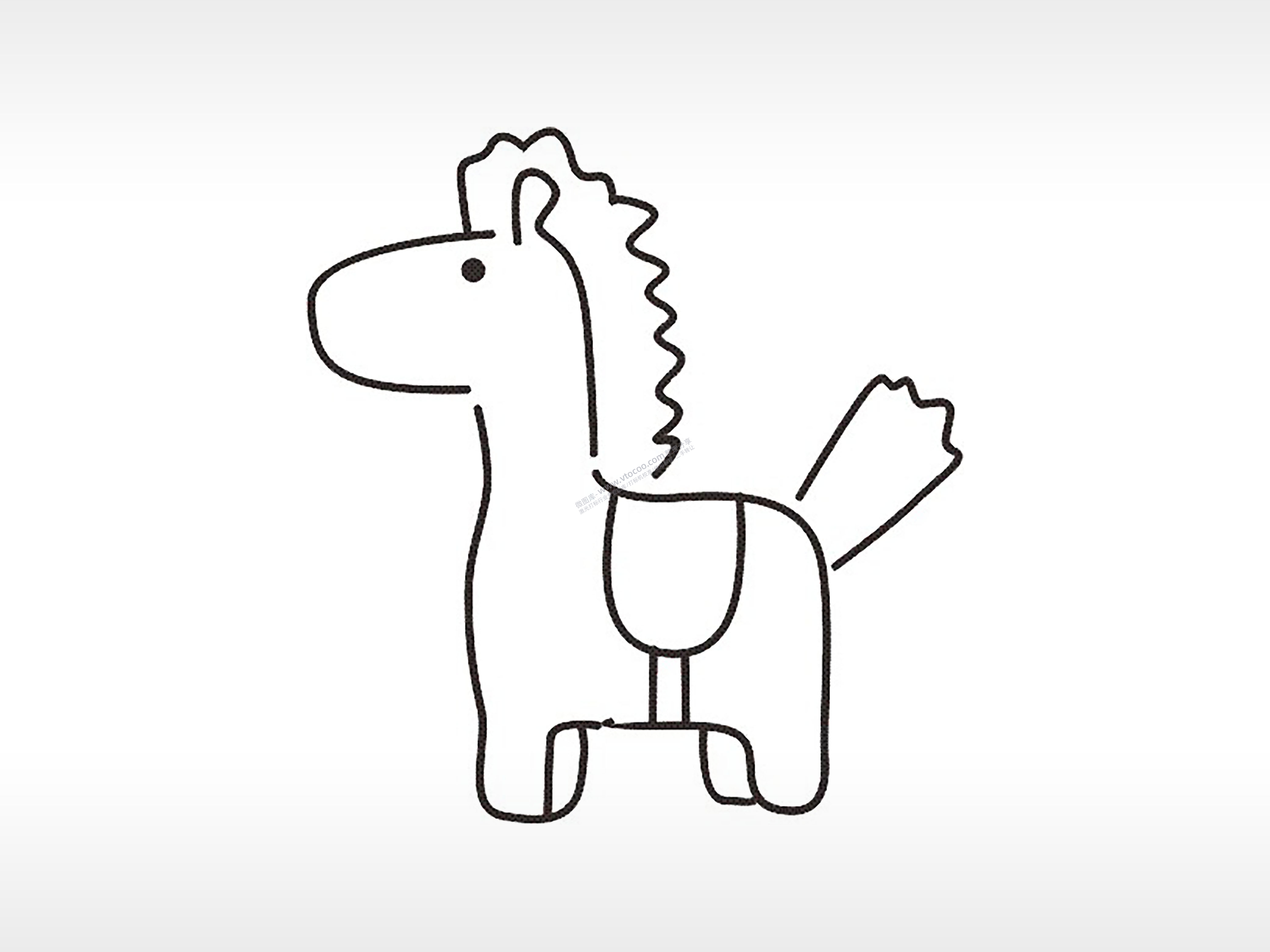 马十二生肖卡通模板PLT格式激光打标文件通用矢量图