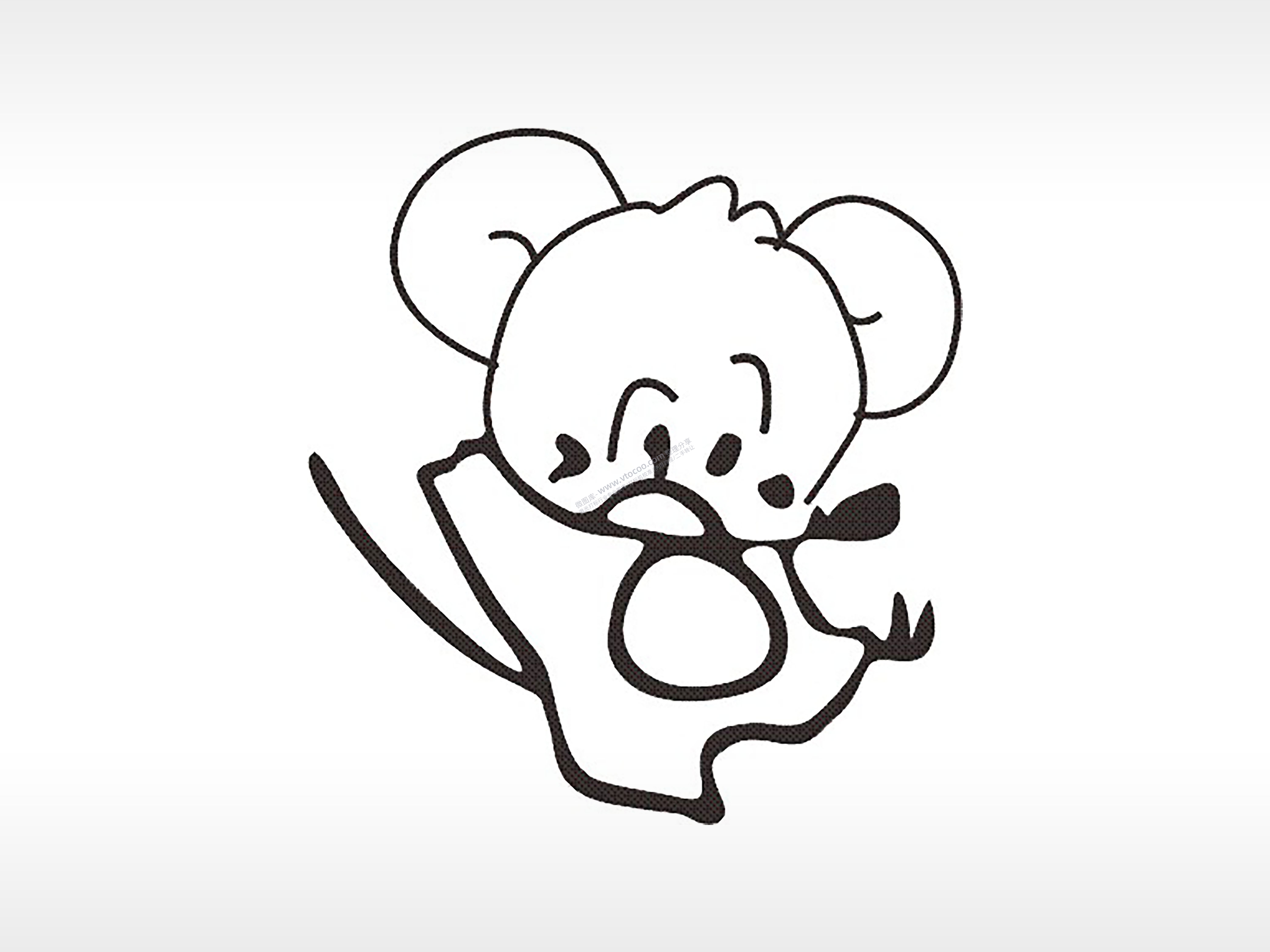 老鼠十二生肖卡通模板PLT格式激光打标文件通用矢量图