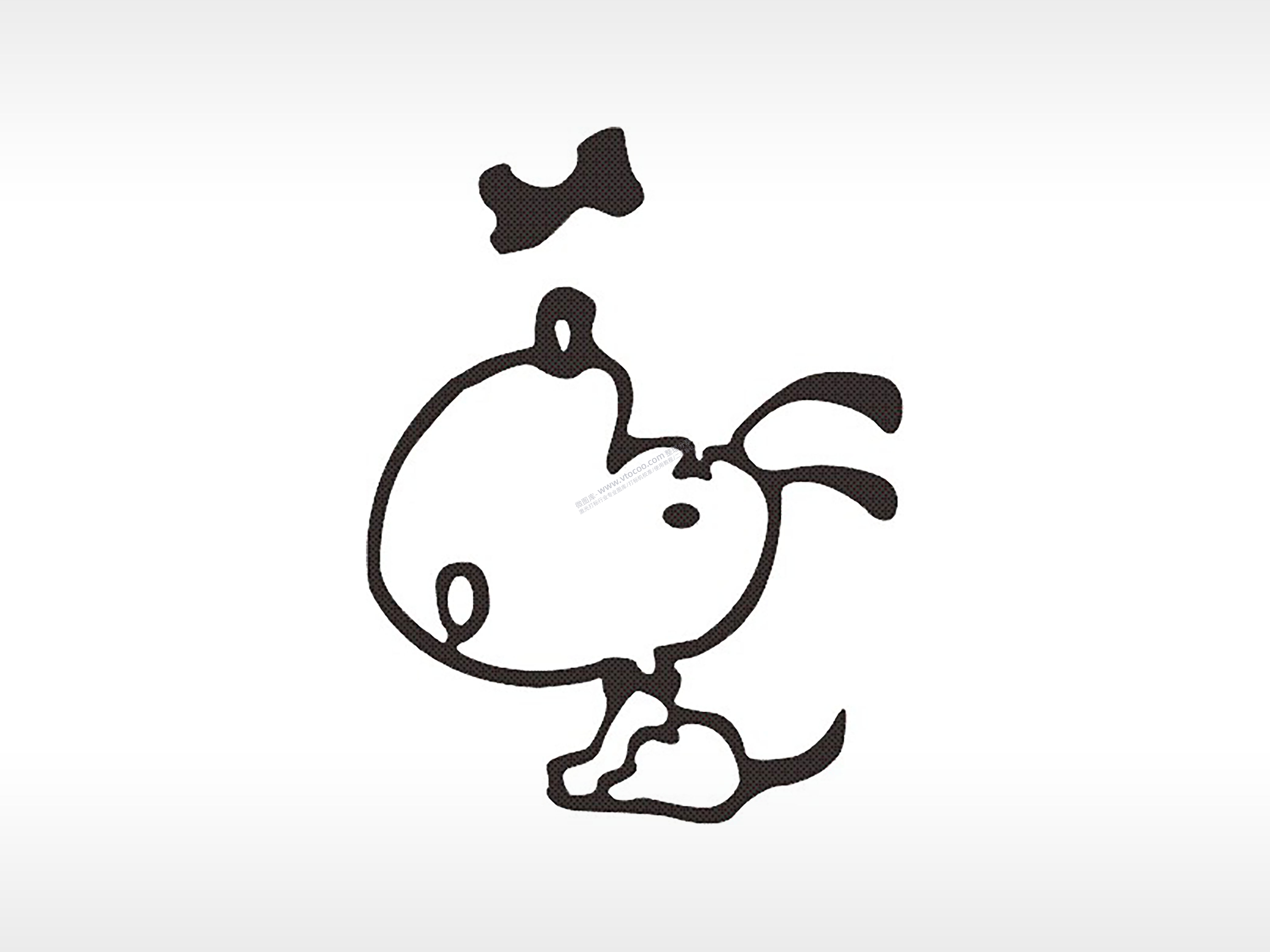 狗狗十二生肖卡通模板PLT格式激光打标文件通用矢量图