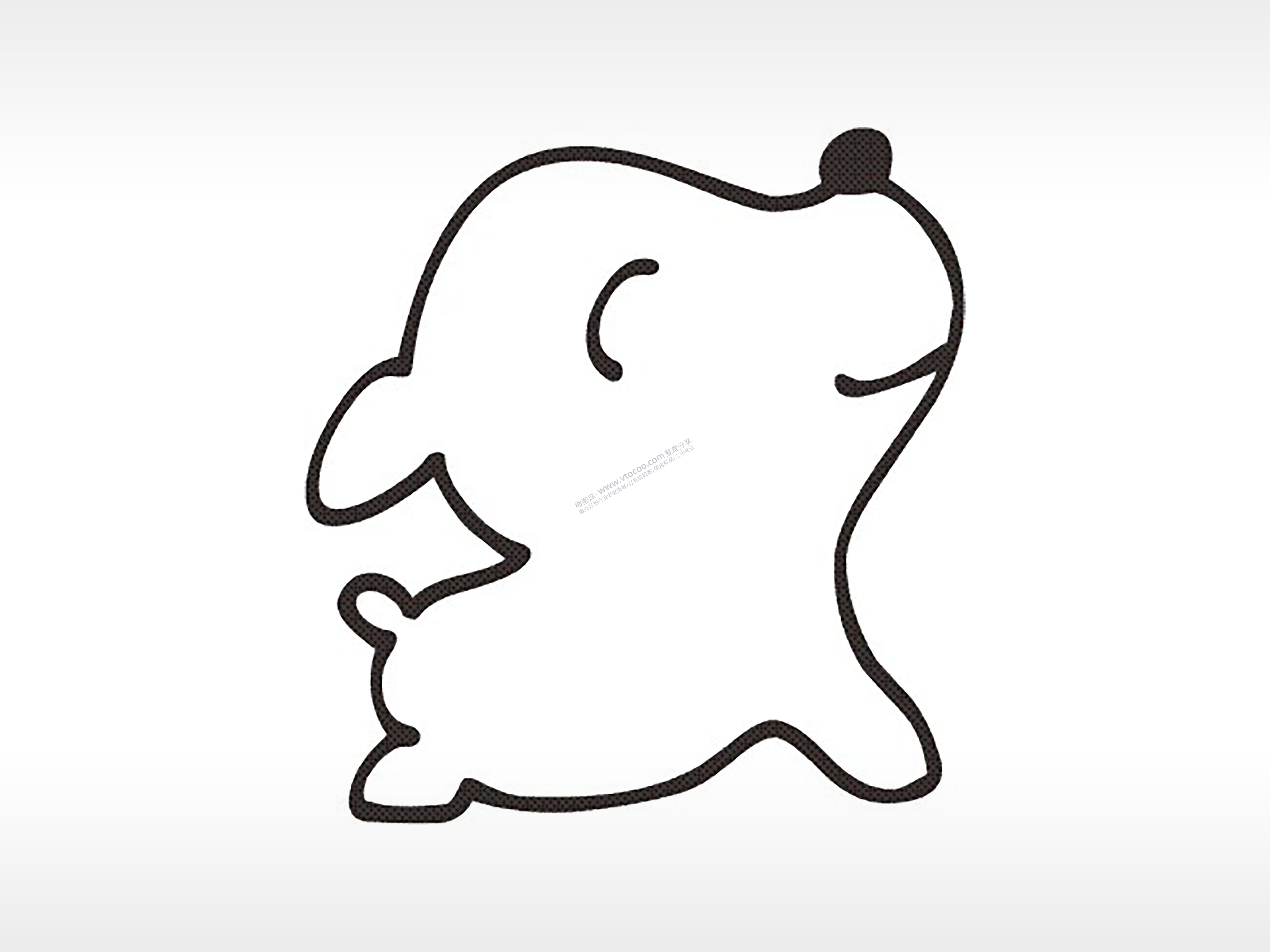 欢乐狗十二生肖卡通模板PLT格式激光打标文件通用矢量图