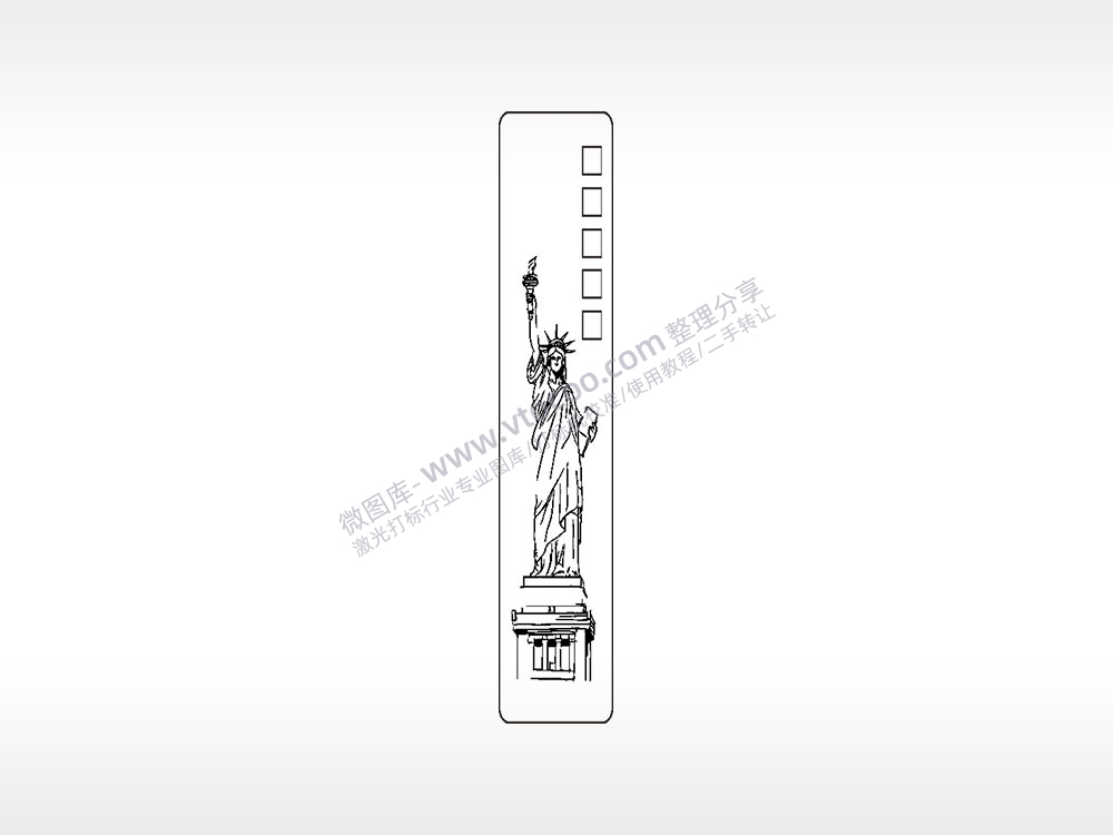 西方雕塑水墨画书筒竹筒AI8.0格式激光打标文件通用矢量图