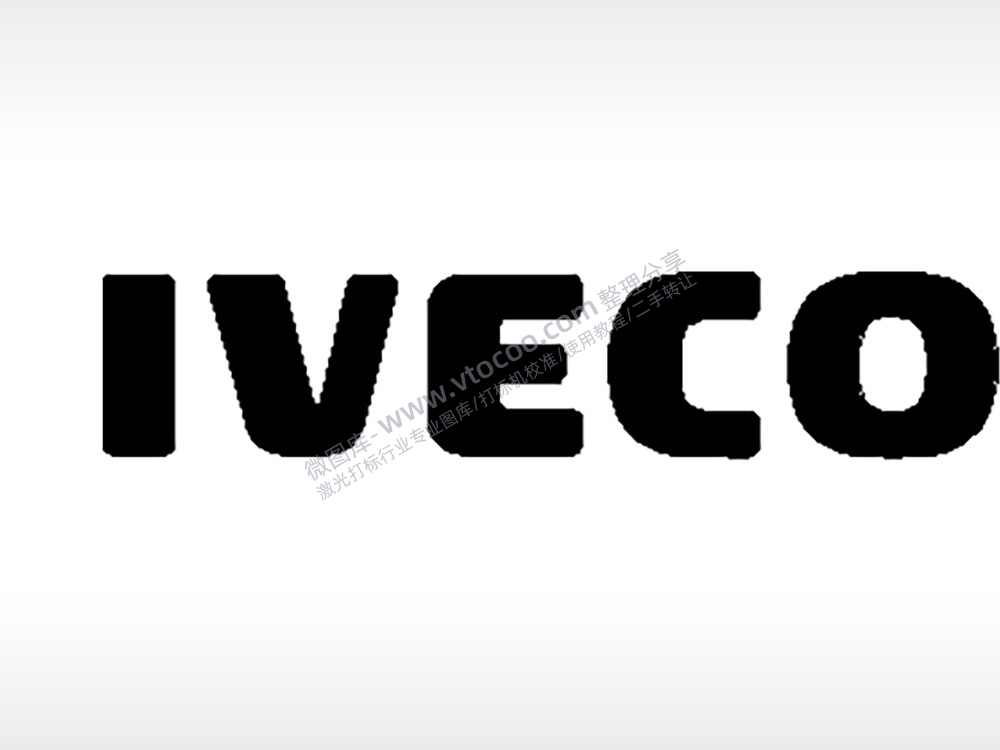 依维柯汽车车标雕刻挂坠项链PLT格式激光打标文件通用矢量图