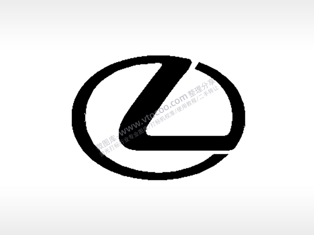 凌志雷克萨斯汽车车标雕刻挂坠项链PLT格式激光打标文件通用矢量图