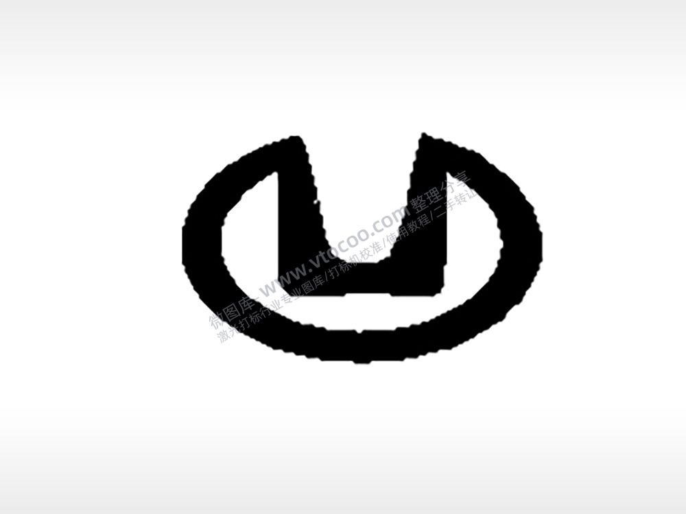 华泰汽车车标雕刻挂坠项链PLT格式激光打标文件通用矢量图