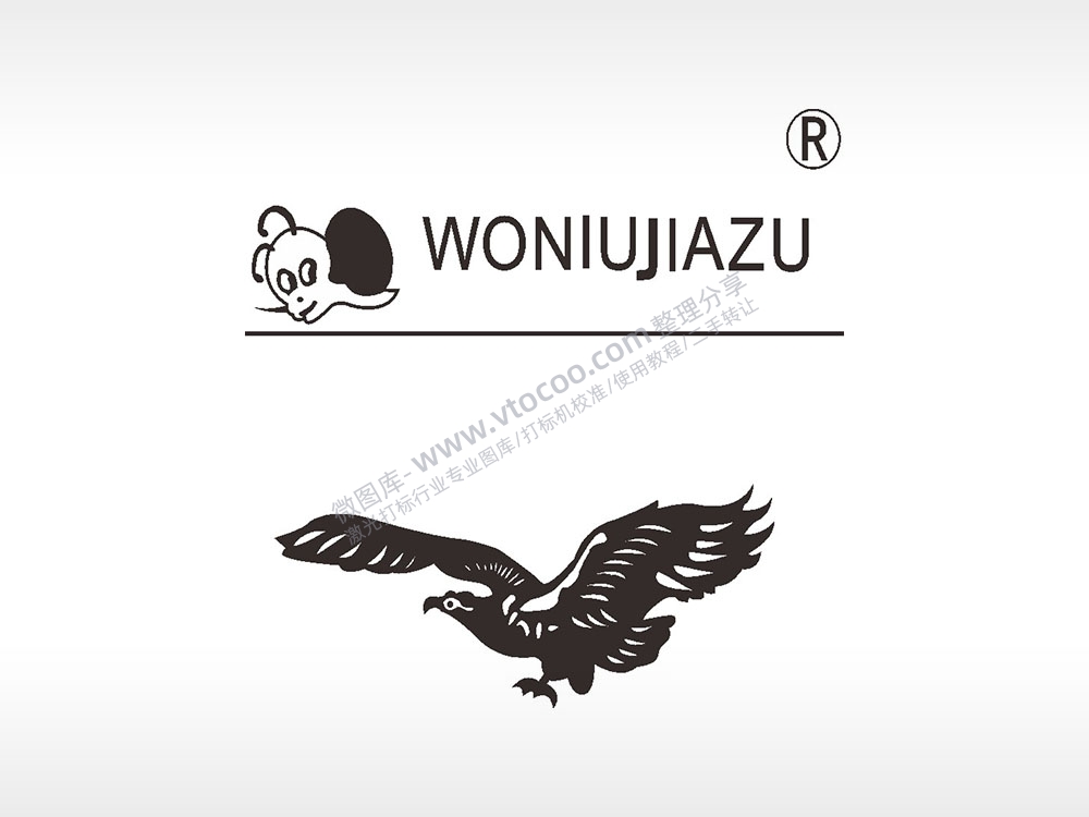 蜗牛家族老鹰动物卡通AI8.0格式激光打标文件通用矢量图