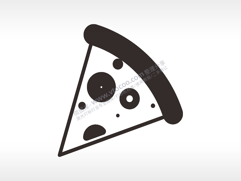 披萨厨具卡通食物AI8.0格式激光打标文件通用矢量图