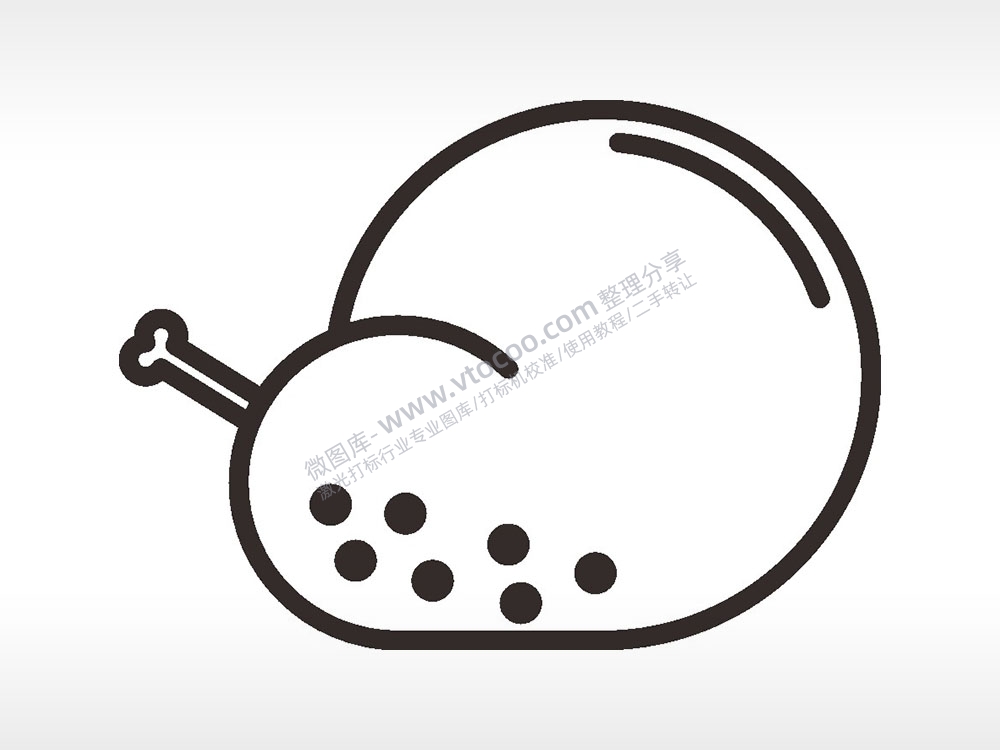 鸡腿卡通厨具食物AI8.0格式激光打标文件通用矢量图