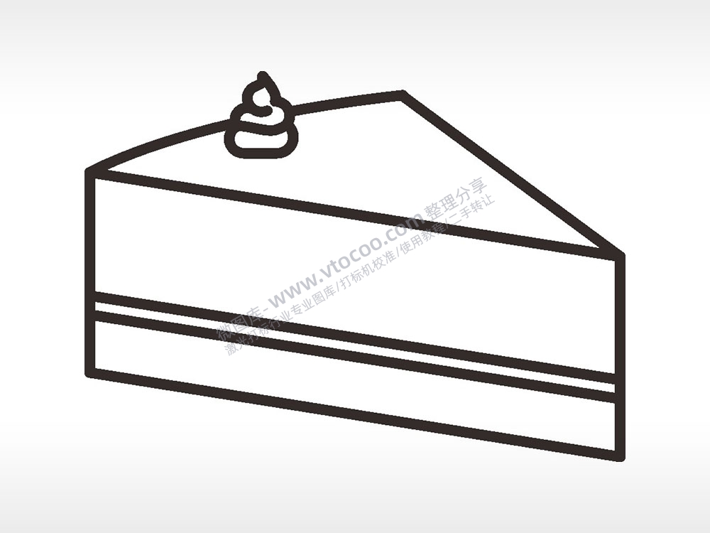 蛋糕卡通厨具食物AI8.0格式激光打标文件通用矢量图