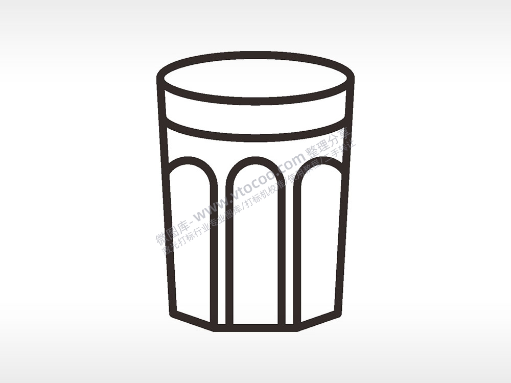 垃圾桶卡通厨具食物AI8.0格式激光打标文件通用矢量图