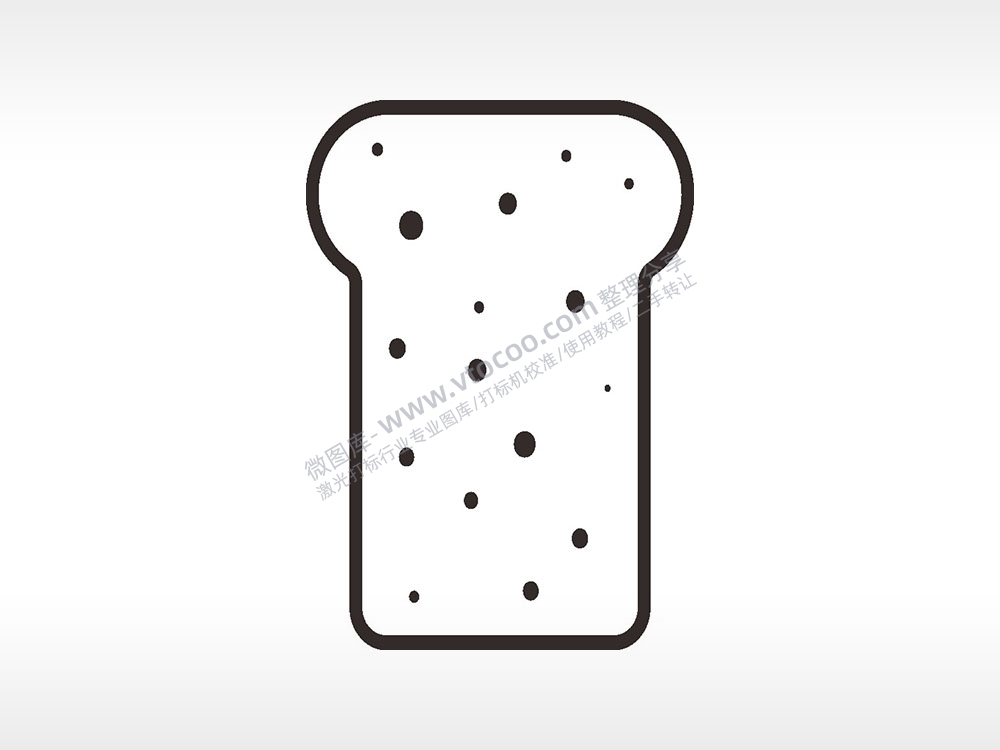 面包卡通厨具食物AI8.0格式激光打标文件通用矢量图