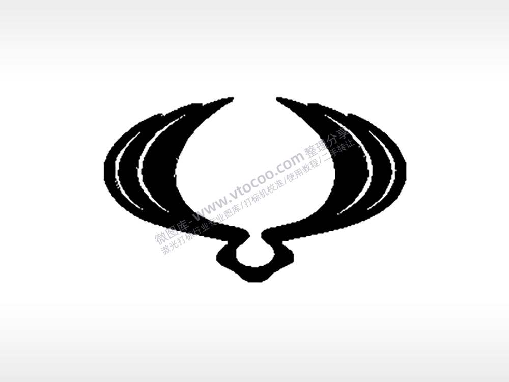 双龙汽车车标雕刻挂坠项链PLT格式激光打标文件通用矢量图