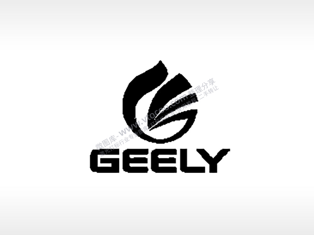 吉利汽车车标雕刻挂坠项链PLT格式激光打标文件通用矢量图