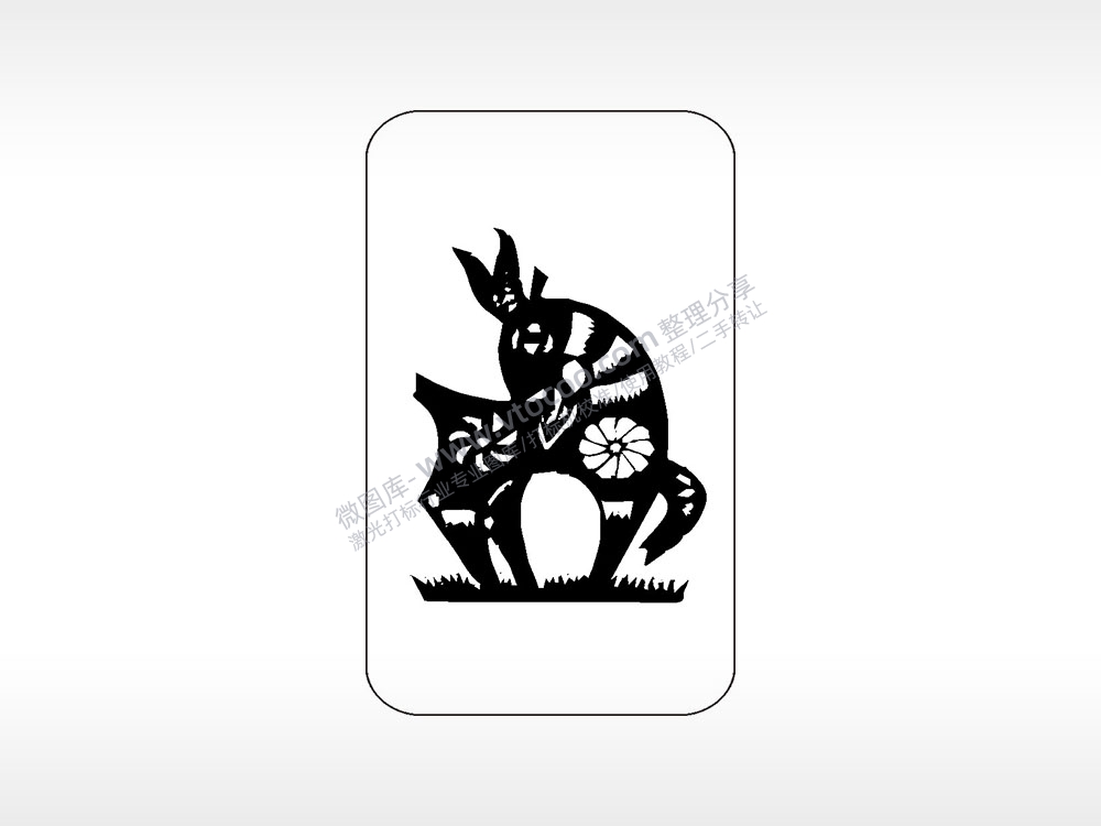 五金牌羊十二生肖手机壳网络红图AI8.0格式激光打标文件通用矢量图