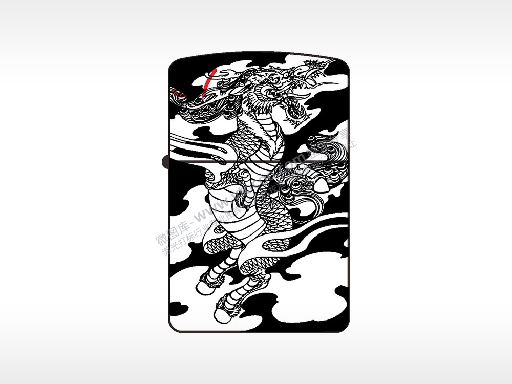 龙马精神纯铜煤油打火机AI8.0格式激光打标文件通用矢量图