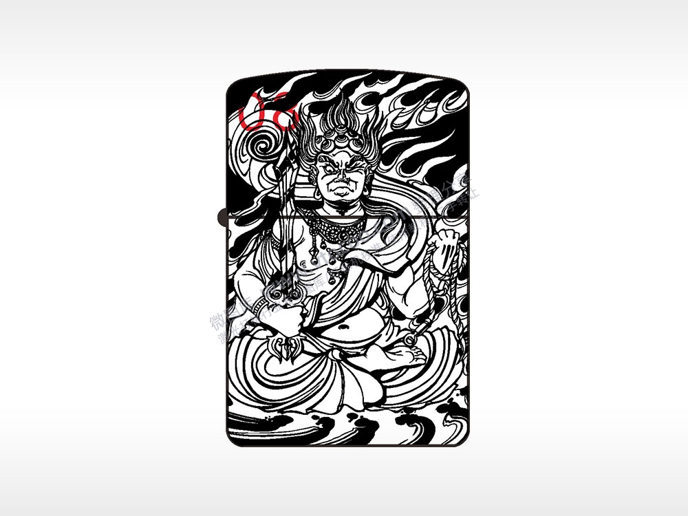 不动冥王纯铜煤油打火机AI8.0格式激光打标文件通用矢量图