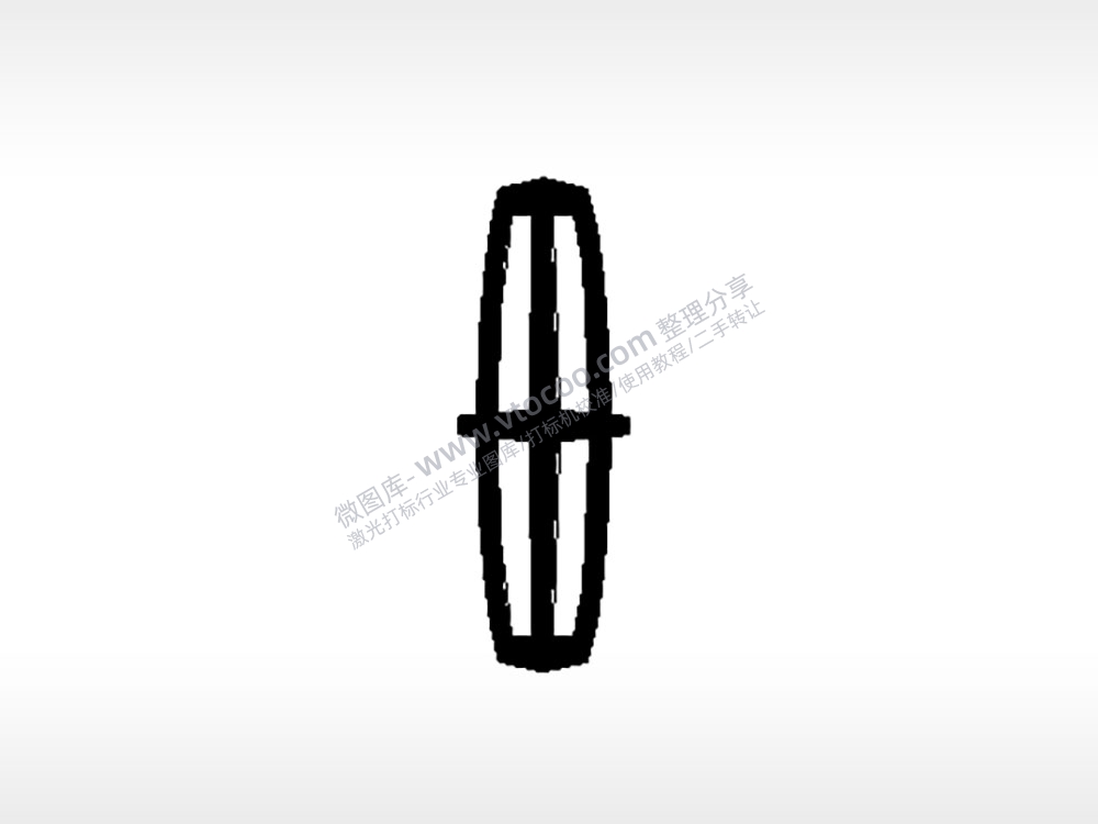 林肯汽车车标雕刻挂坠项链PLT格式激光打标文件通用矢量图