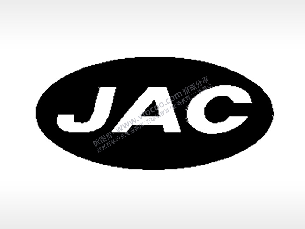 江淮汽车车标雕刻挂坠项链PLT格式激光打标文件通用矢量图