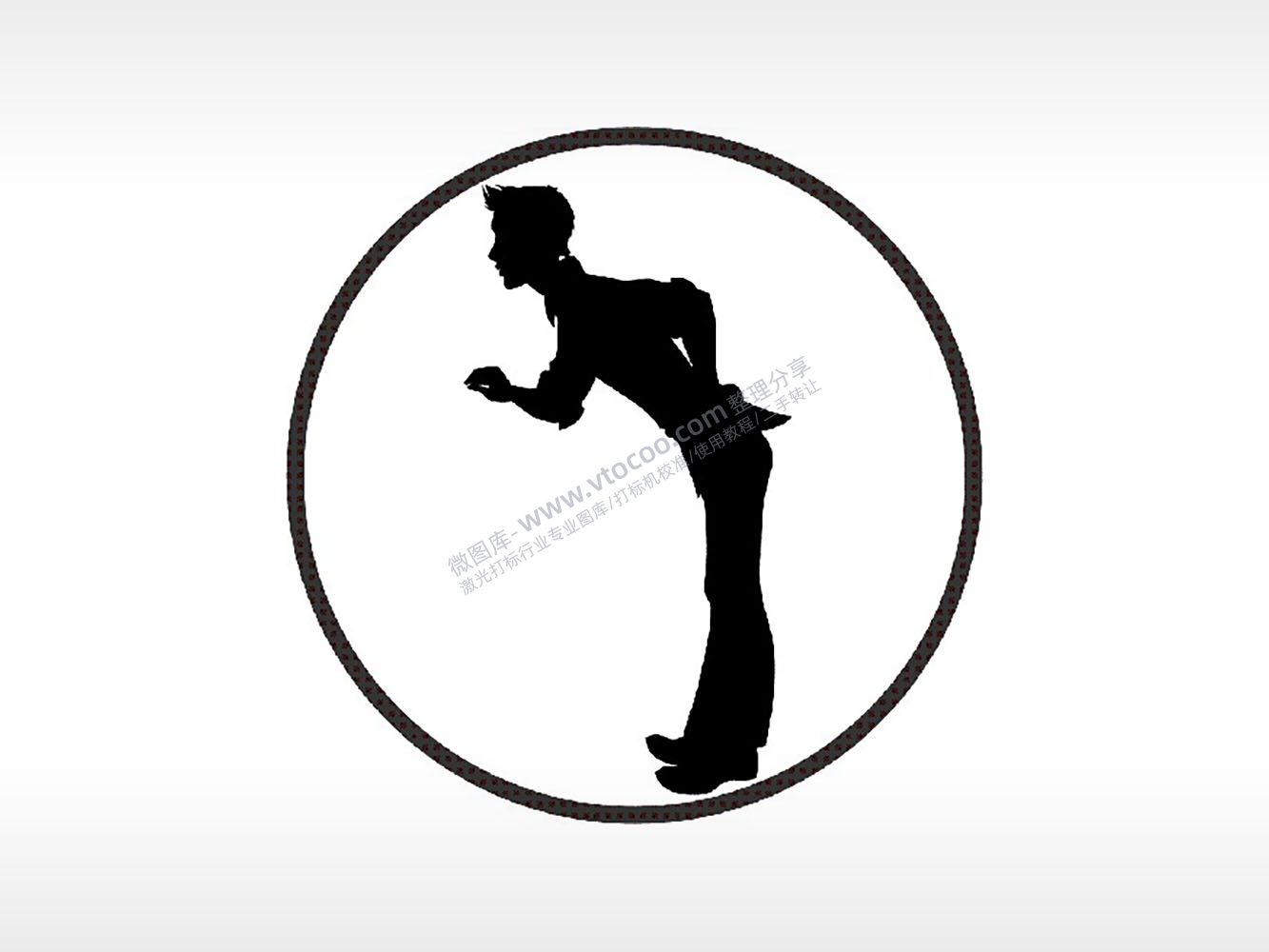 晚宴帅哥游戏硬币PLT格式激光打标文件通用矢量图