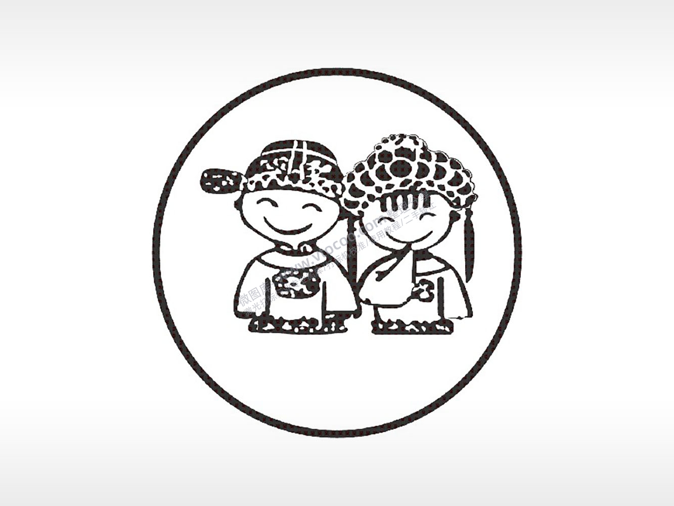 情侣婚礼游戏硬币PLT格式激光打标文件通用矢量图