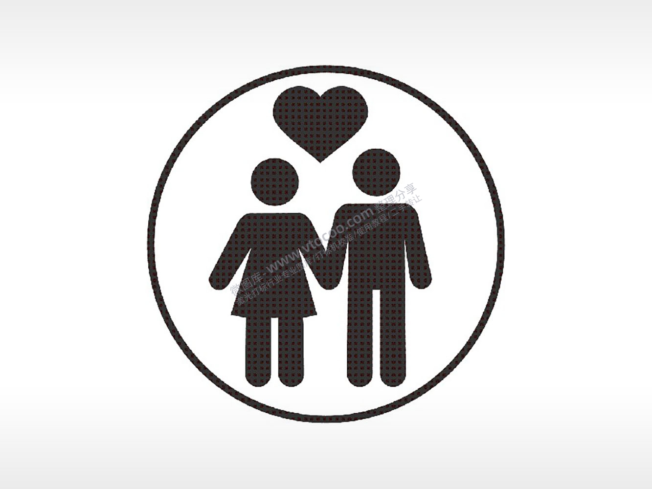 情侣爱心游戏硬币PLT格式激光打标文件通用矢量图