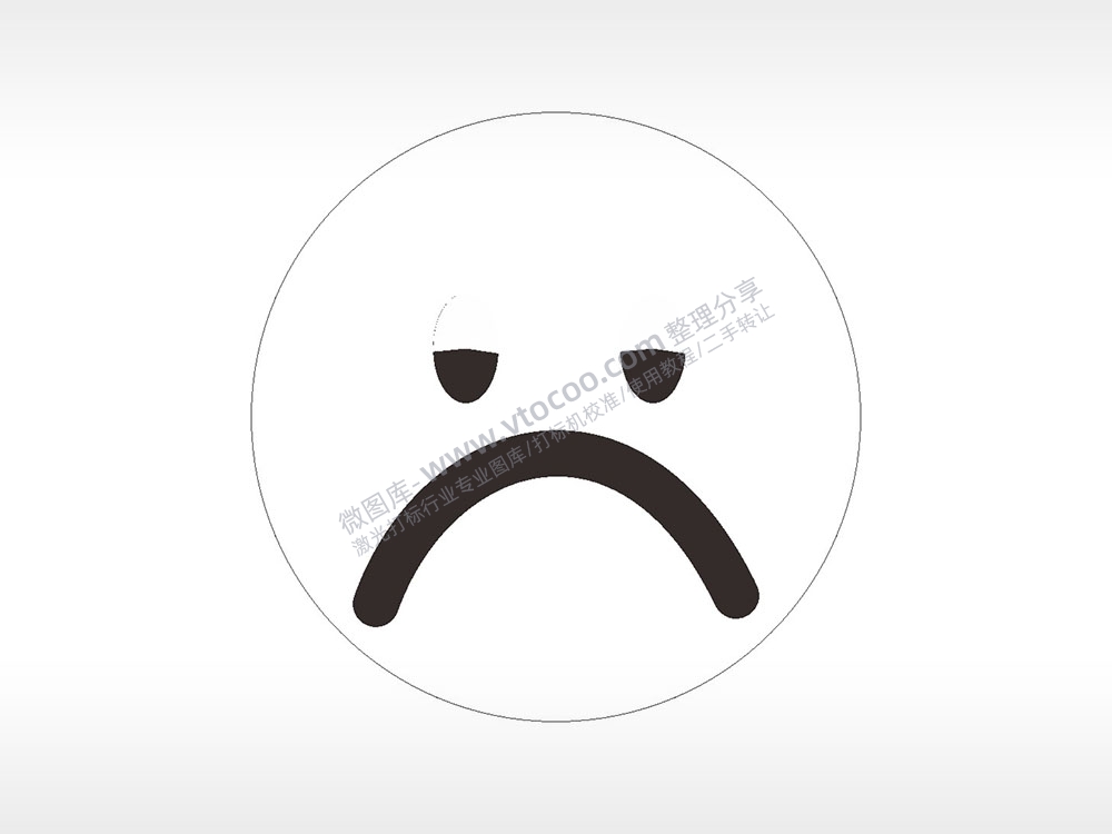 哭哭脸表情符号笑脸22种AI8.0格式激光打标文件通用矢量图