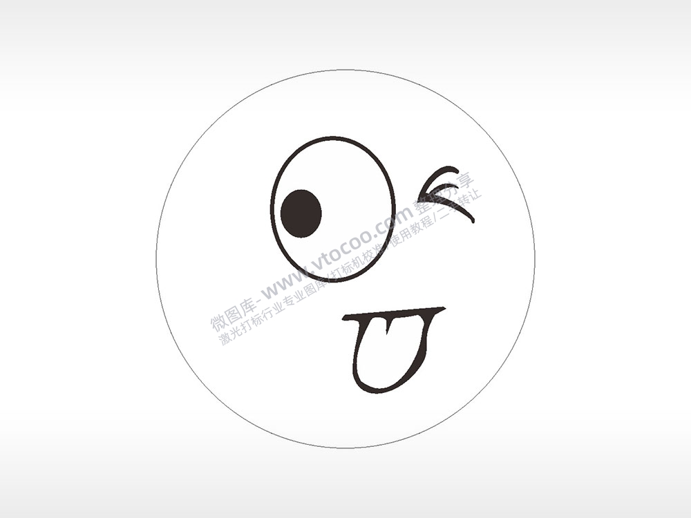 调皮表情符号笑脸22种AI8.0格式激光打标文件通用矢量图