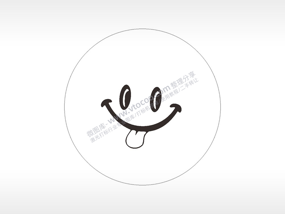 调皮表情符号笑脸22种AI8.0格式激光打标文件通用矢量图