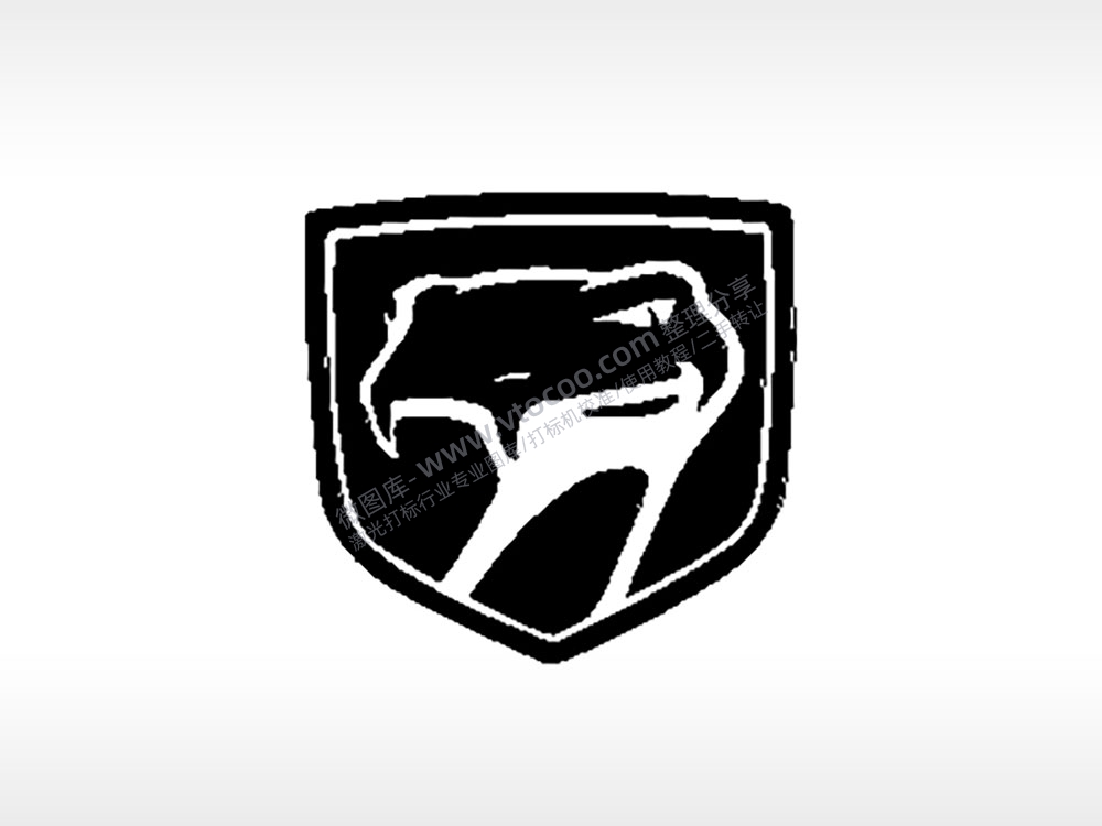 蝰蛇汽车车标雕刻挂坠项链PLT格式激光打标文件通用矢量图