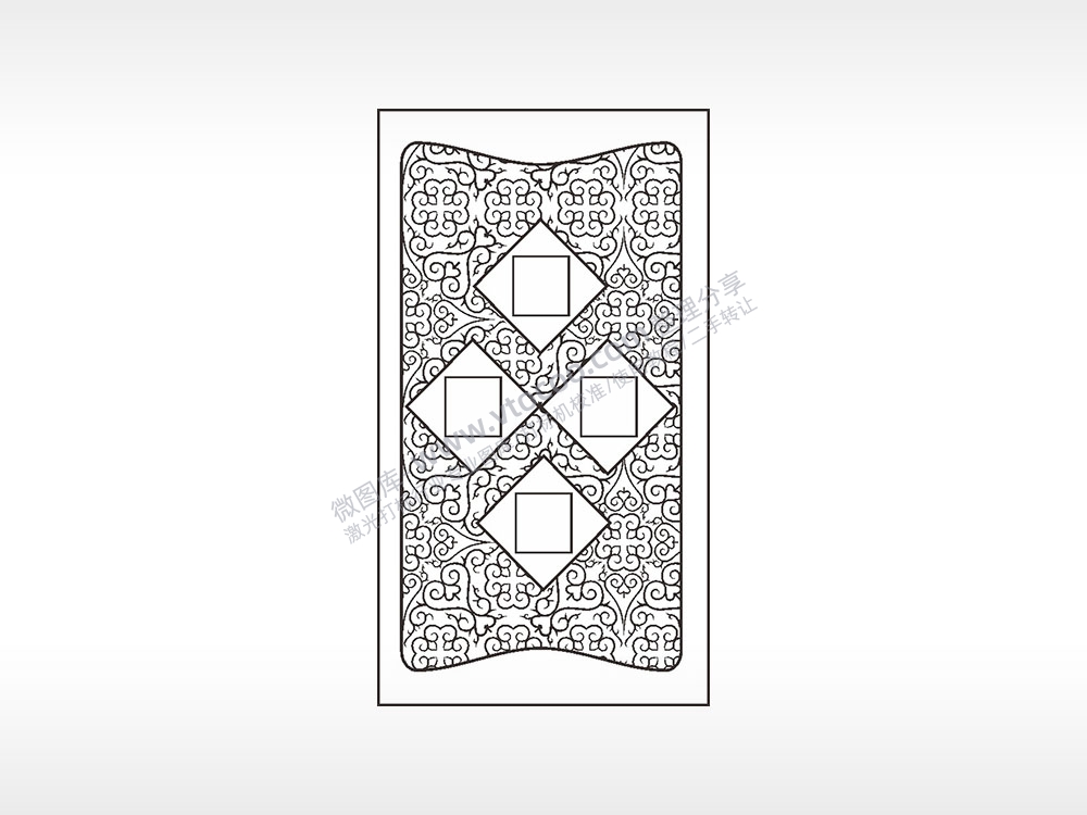 菱形填字浮云汽车钥匙牌AI8.0格式激光打标文件通用矢量图