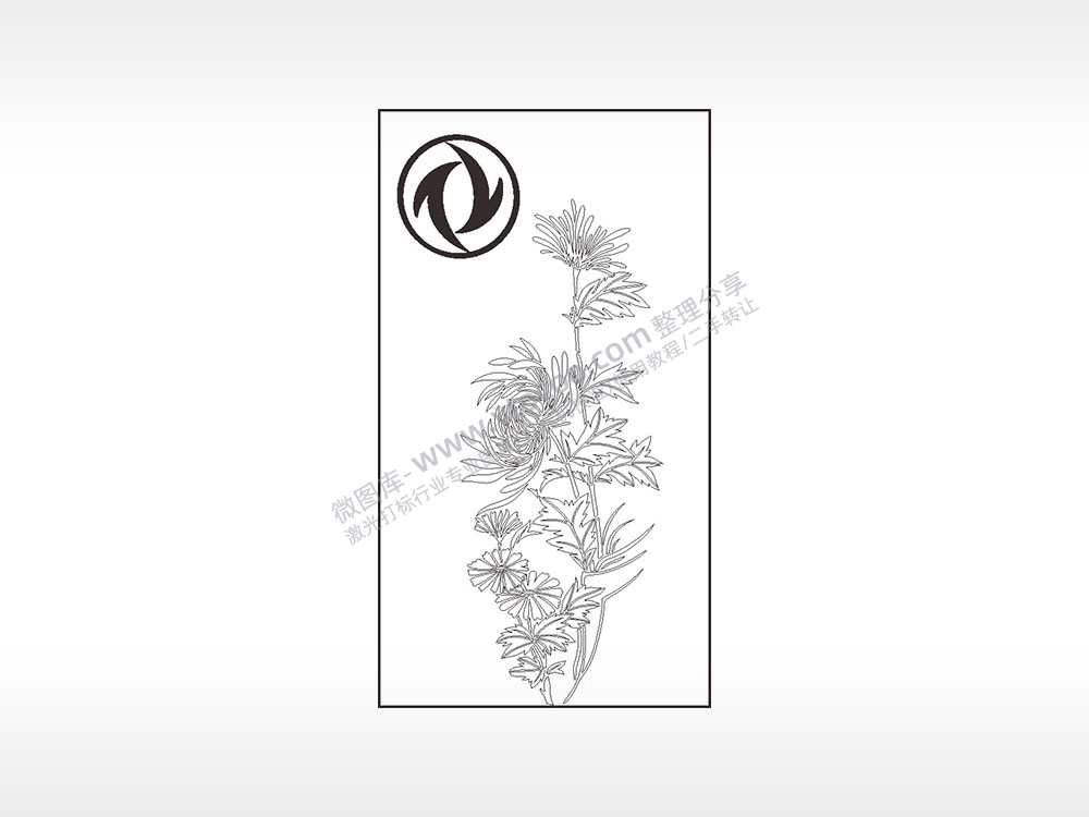 东风叶子汽车车标钥匙牌AI8.0格式激光打标文件通用矢量图