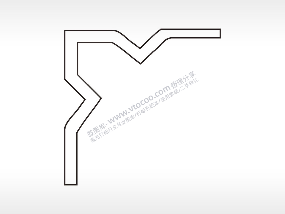 三角花对角花边简笔画边框大全AI8.0格式激光打标文件通用矢量图