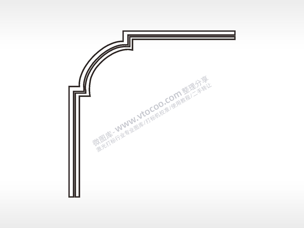 对角花对角花边简笔画边框大全AI8.0格式激光打标文件通用矢量图
