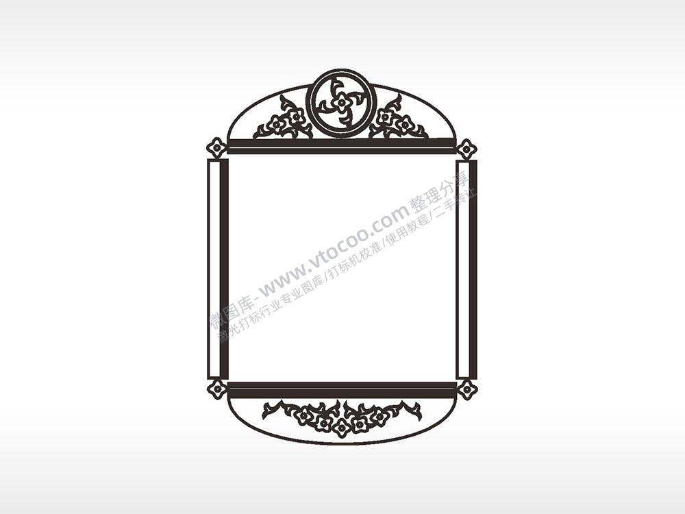 花多螺纹欧式边框大全AI8.0格式激光打标文件通用矢量图