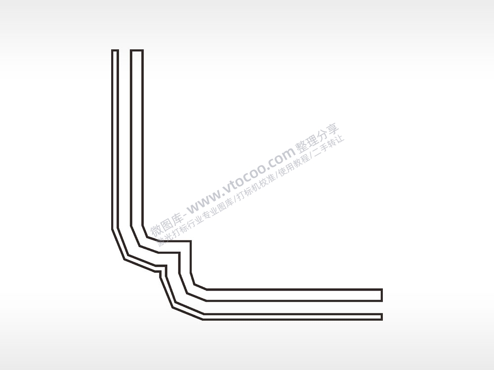 条形简笔画边框大全AI8.0格式激光打标文件通用矢量图