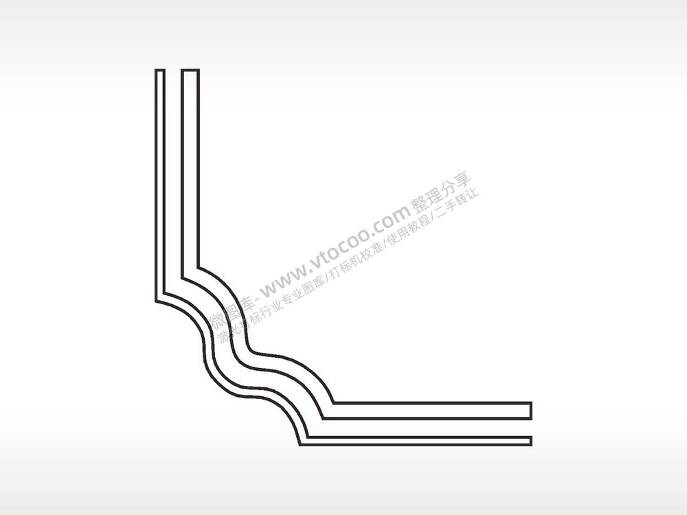 波纹条简笔画边框大全AI8.0格式激光打标文件通用矢量图