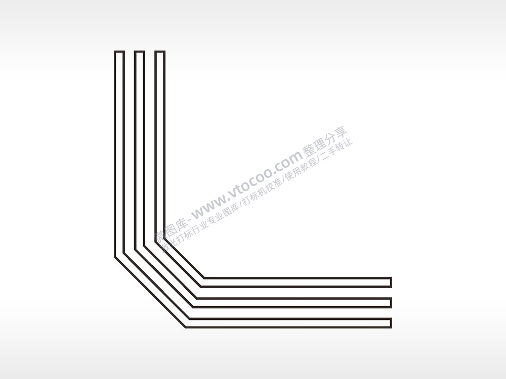 叠加条纹简笔画边框大全AI8.0格式激光打标文件通用矢量图